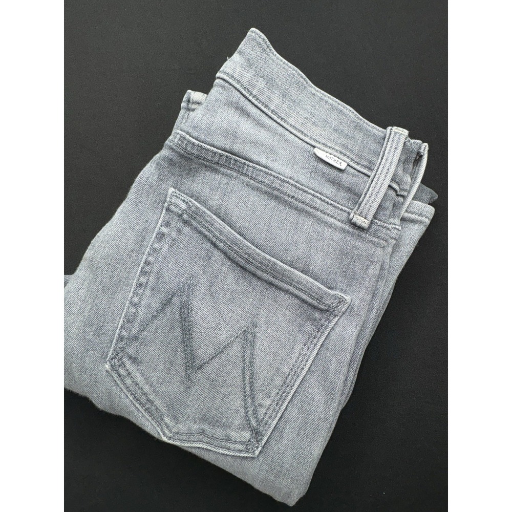 MOTHER High Waisted Rider Skimp Jeans Women's 24x31 Gray Denim